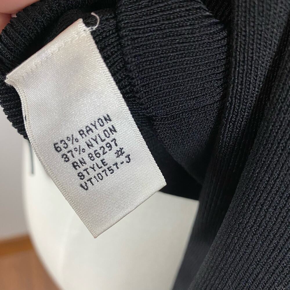 Vertigo Paris Black Lace & Sequin Button Front Knit Cardigan Sweater Small - Picture 7 of 11